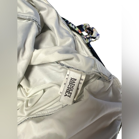 Badgley Mischka purple floral swim top - Picture 6 of 7